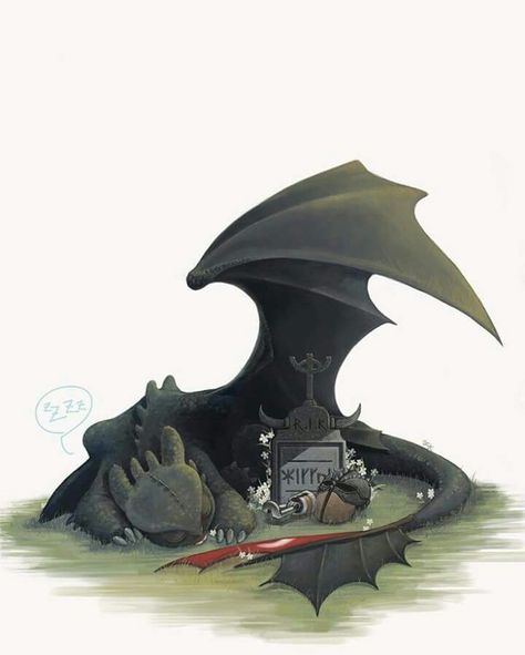 Toothless at Hiccup's grave sites Httyd Toothless, Night Fury Dragon, Httyd Art, Hiccup And Toothless, Dreamworks Dragons, Httyd Dragons, Dragon Trainer, Dragon Rider, Hiccup