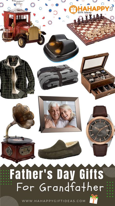 Father’s Day Gift Ideas for Grandfather (37+ Gift Ideas To Melt His Heart) Birthday Gift For Grandfather, Gift For Grandfather, Gift Ideas For Grandfather, Grandfather Gifts, Cool Fathers Day Gifts, 80th Birthday Gifts, 70th Birthday Gifts, Gifts For Grandparents, Mens Birthday Gifts