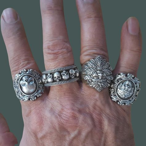 Men’s Rings, Viking Aesthetic, Cheerful Art, Simple Skull, Solitaire Bands, Gold Skull, Tucson Arizona, Victorian Art, Skull Ring