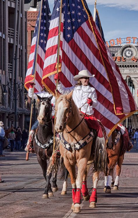 Rodeo Queen | It's that time of year when Denver turns into … | Flickr Trick Riding, Patriotic Pictures, American Flag Wallpaper, Palomino Horse, Rodeo Life, Western Life, I Love America, Rodeo Queen, American Flags