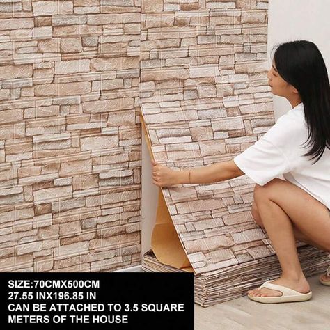 Brick Wallpaper Living Room, Brick Bedroom, Wall Stickers Wallpaper, Foam Panels, Diy Wallpaper, Wall Stickers Living Room, Brick Wallpaper, Brick Patterns, 3d Wall Panels