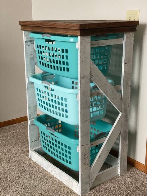 Laundry Room Baskets, Diy Laundry Basket, Diy Muebles Ideas, Laundry Room Renovation, Laundry Room Inspiration, Laundry Room Remodel, Laundry Room Diy, Diy Laundry, Room Renovation