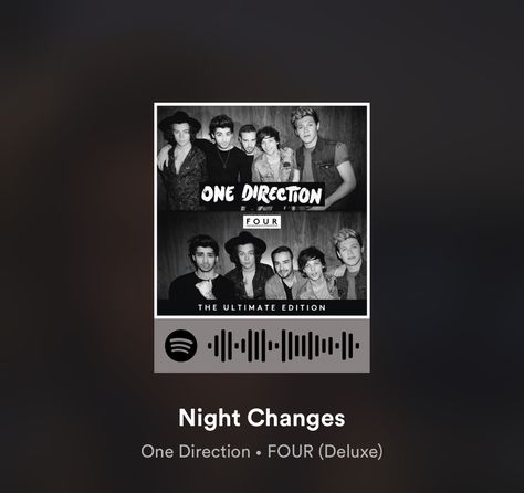 Night Changes Spotify, Spotify Codes, Night Changes, Stockholm Syndrome, Spotify Code, Favorite Song, Never Change, Me Me Me Song, Be Afraid