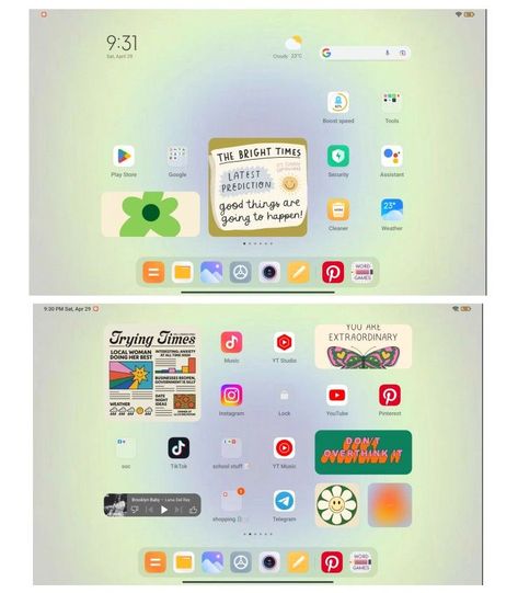 Tablet home screen aesthetic layout pinkaesth Xiaomi Tab 5, Xiaomi Pad 6 Homescreen Ideas, Xiaomi Pad 5 Wallpaper Aesthetic, Pad Wallpaper Aesthetic, School Home Screen, Xiaomi Pad 6 Wallpaper, Xiaomi Pad 5 Aesthetic, Home Screen Aesthetic Layout, Tablet Layouts