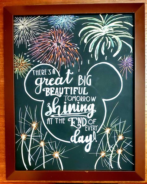 Fireworks Chalkboard Art, Disney Chalkboard Art Ideas, Disney Chalkboard Art, Chalkboard Art Classroom, Disney Chalk Art, Easter Chalkboard Art, Great Big Beautiful Tomorrow, School Chalkboard Art, Volleyball Ideas