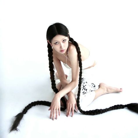 Weird Hair, Rave Braids, Create Pin, Hairstyle Braids, Twin Braids, Big Braids, Pigtail Braids, Hair Ribbon, Braids For Kids