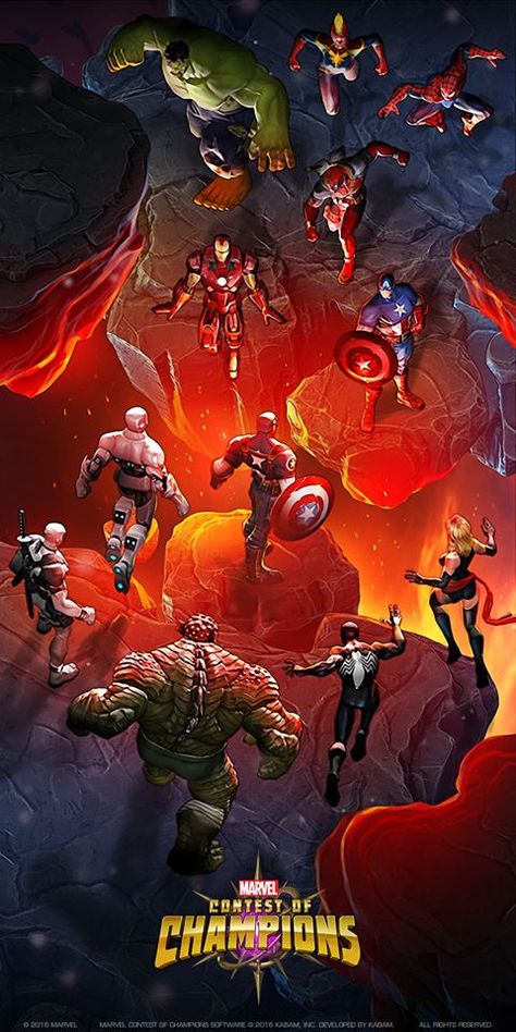 Marvel Contest Of Champions, Avengers Earth's Mightiest Heroes, Marvel Games, Contest Of Champions, Marvel Knights, Marvel Cards, Deadpool Comic, Marvel Superheroes Art, Marvel Champions