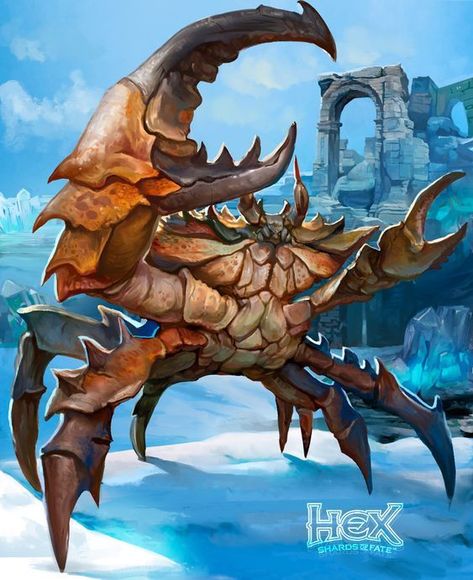 Crab Art, Fish Artwork, Creature Artwork, Cool Monsters, Curious Creatures, Fantasy Beasts, Monster Concept Art, Fantasy Monster, Creature Feature