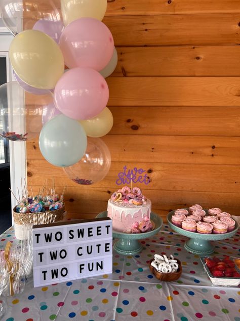 Minimalist 2nd Birthday Decor, Two Sweet Birthday Party Cake, Two Sweet Food Ideas, Two Much Fun Birthday Girl, Have Your Cake And Eat It Two, Two Sweet Birthday Decor, 2nd Birthday Party Food Ideas, Simple 2nd Birthday Party For Girl, Have Your Cake And Eat It Two Birthday