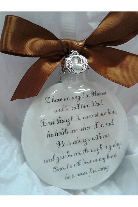 Father Memorial, In Sympathy, Angel In Heaven, Loss Of Dad, Heaven Quotes, Christmas In Heaven, In Memory Of Dad, Bereavement Gift, Holiday Centerpieces