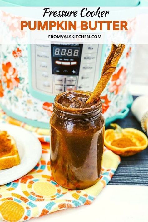 Pressure Cooker Pumpkin Butter puts the flavor of fall into the perfect spread for english muffins, toast, bread, pancakes, waffles and even some cakes! This simple recipe comes together almost effortlessly in your Instant Pot or other electric pressure cooker! Homemade Spreads, Instant Pot Pumpkin, Bread Pancakes, Toast Bread, English Muffins, Pumpkin Butter, Electric Pressure Cooker, Cooking Spoon, English Muffin