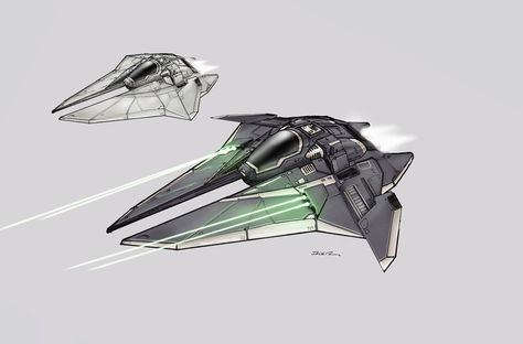 Fighter Spaceship Concept Art, Alien Fighter Ship, Sci Fi Fighter Ship, Starfighter Concept Art, Star Wars Ships Design, Space Fighter, Star Wars Spaceships, Space Ship Concept Art, Starship Concept