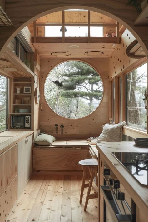 10 Japanese Tiny House Desgin Tips and Ideas - TastyInteriors Japanese Inspired Tiny House, Japanese Home Inspiration, Japanese Cottage House, Winter Tiny House, Tiny House Inspiration Interiors, Japandi Tiny House, Tiny Home Ideas Interiors, Japanese Home Layout, Tiny Home Interior Ideas