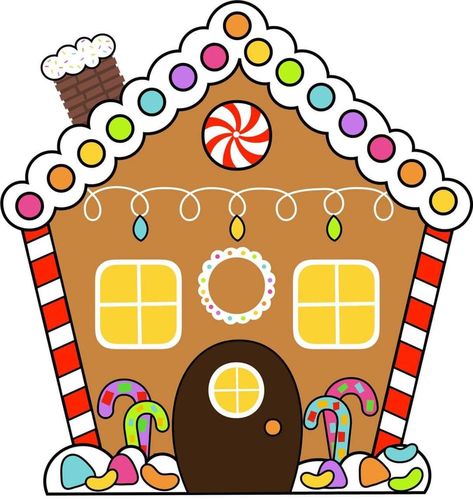 Gingerbread House Clipart, Christmas Cards Drawing, Xmas Drawing, Christmas Units, Gingerbread Christmas Decor, Illustration Noel, Holiday Painting, Christmas School, Preschool Christmas