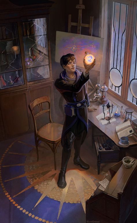 ArtStation - Young alchemist Dnd Character Art, Image Painting, Magic School, Traditional Paintings, Fantasy Inspiration, One Shot, Dnd Characters, Character Inspo, Character Portraits