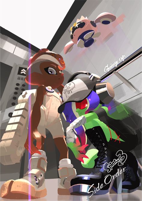 Splatoon Poster, Splatoon Squid, Pearl And Marina, Side Orders, Nintendo Splatoon, Side Order, Splatoon Art, Splatoon 2 Art, Splatoon Comics