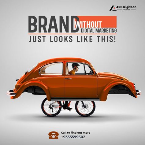 Just as you can't compete in a drag 🚗 race with a 🚲 bicycle, brands can't seize immediate attention without employing attention-grabbing digital marketing strategies. #DigitalMarketing #EntrepreneurLife #TechTrends #InnovationNation #SocialMediaStrategy #BusinessGoals #CreativeMinds #StartupSuccess #MarketingTips #EcommerceBoom #BrandIdentity #ContentCreation Digital Advertising Design, Real Estate Marketing Design, Ads Creative Advertising Ideas, Social Media Branding Design, Marketing Poster, Social Media Advertising Design, Digital Marketing Design, Creative Advertising Design, Best Digital Marketing Company