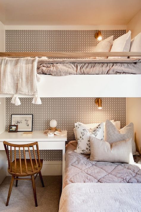 Discover how to make the most out of your dorm room space with these cozy and practical hacks. From lofted beds to multifunctional furniture, these tips will transform your tiny space into a comfy haven. Click to read more! #GoTinySpace #DormRoom Bunk Beds For Girls Room Teenagers, Beds For Girls Room, Bunk Beds For Girls, Kids Bunk Bed Rooms, Unique Nightstand Ideas, Beds For Girls, Dorm Room Chairs, Bunk Beds For Girls Room, Bed Pillow Arrangement