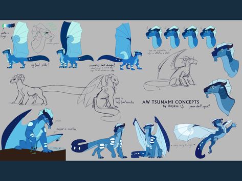 Wings Of Fire Animated Wings, Animated Wings Of Fire, Wings Of Fire Animation, Tsunami Wings Of Fire, Tsunami Wof, Animated Wings, Dragon Anatomy, Fire Animation, Dragon Stuff