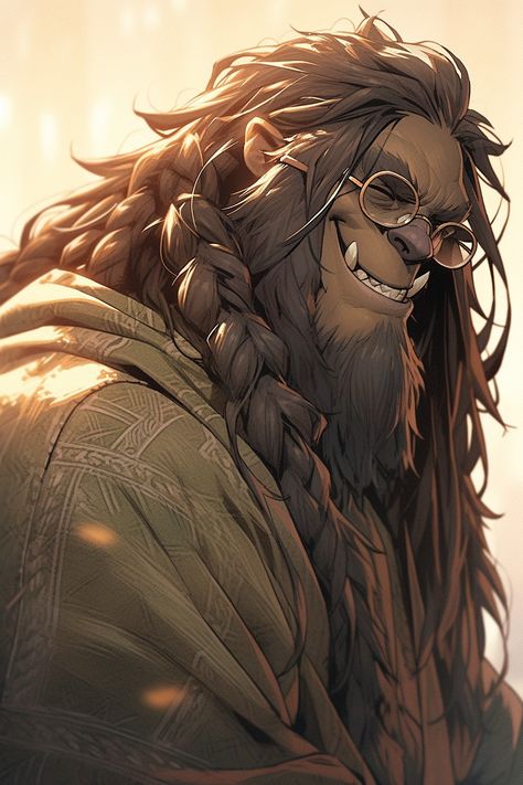 Monstrous Humanoid Art, Dnd Characters Races, Dnd 5e Druid Character Art, D&d Bugbear, Dnd Oc Drawing, Dnd Bugbear Character Art, Bugbear Wizard, Cool Dnd Characters, Monster Dnd Art