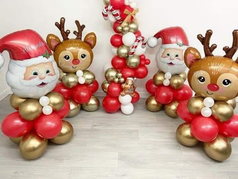 Christmas Balloons Ideas, Christmas Balloon Decoration, Christmas Balloons Decorations, Christmas Balloon Ideas, Balloon Christmas Decorations, Santa Balloon, Christmas Balloon Garland, Christmas Birthday Party Decorations, Balloon Christmas