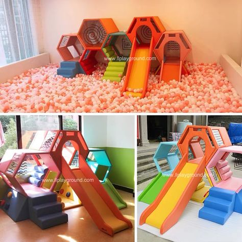 Honeycomb Playground, Daycare Playground, Indoor Playset, Kids Outdoor Playground, Soft Playground, Play Cafe, Indoor Playroom, Cafe Business, Daycare Design