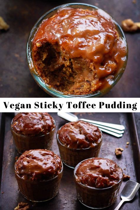 Sticky Toffee Pudding Cake, Citrus Party, Rabbit And Wolves, English Desserts, Vegan Pudding, Cooking Vegan, Sticky Date Pudding, Date Pudding, British Desserts