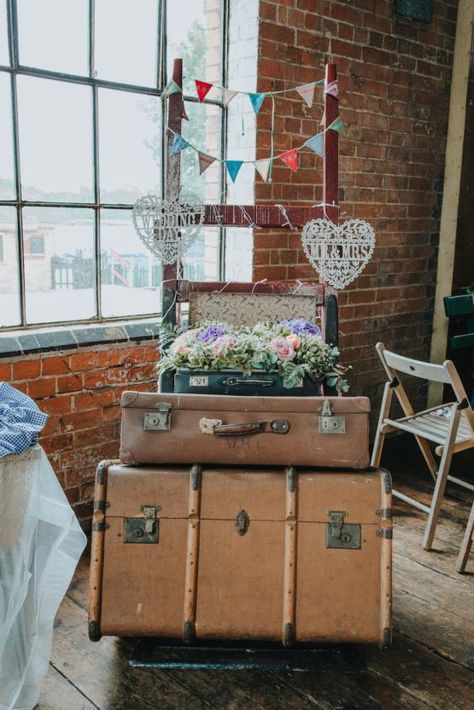 Train Station Wedding Reception, Train Station Wedding Decorations, Train Theme Wedding, Train Station Wedding, Suitcase Ideas, Wedding Challenge, Remain In Light, Balloons Galore, Country Wedding Inspiration