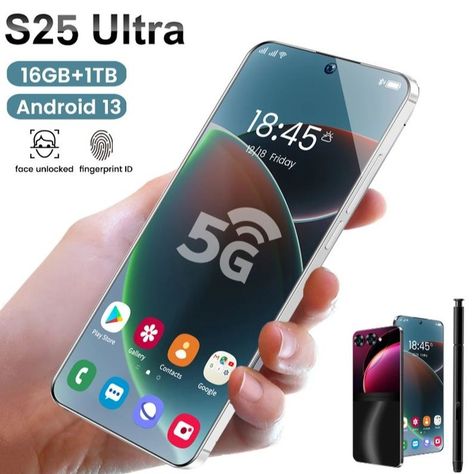 https://aljackie.com/product/s25-ultra-android-13-smartphone-16gb1tb-7-3-inch-hd-original-mobile-phones/ Discover the S25 Ultra with Android 13, featuring 16GB RAM, 1TB storage, a stunning 7.3″ HD display, and a powerful 8800mAh battery. Enjoy global 5G connectivity and dual SIM versatility. Unlock the ultimate smartphone experience today! S25 Ultra, Phone Battery, Mobile Phone Accessories, Mobile Phones, Fingerprint, Phone Accessories, Ram, Mobile Phone, Product Launch