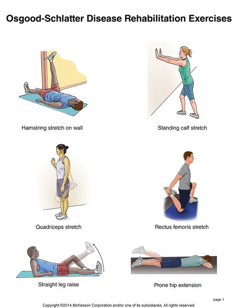 Summit Medical Group - Osgood-Schlatter Disease Exercises Osgood Schlatter Disease, Jumpers Knee, K Tape, Bursitis Hip, How To Strengthen Knees, Rehabilitation Exercises, Physical Therapy Exercises, Hip Flexor Stretch, Hamstring Stretch