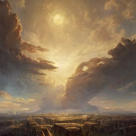 Golden Clouds, Ethereal Clouds, Rennaissance Art Clouds, Angel Rennaisance Painting, Angel In Clouds Painting, Sky Oil Painting Cloud, Cloud Illustration, Sun And Clouds, Cloud Art