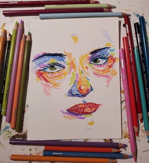 Plastic Crayons Drawing, Color Pencil Sketches, Crayons Drawing, Sketch Diary, Karen Campbell, Color Pencil Sketch, Visual Journaling, Color Drawing Art, Eyes Art