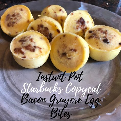 Instant Pot Starbucks Bacon Gruyere Egg Bites Starbucks Bacon Gruyere Egg Bites, Bacon Gruyere Egg Bites, Gruyere Egg Bites, Hamburger Meals, Whole30 Meals, Starbucks Egg Bites, Egg Bites Recipe, Keto Easy, Quick Vegan