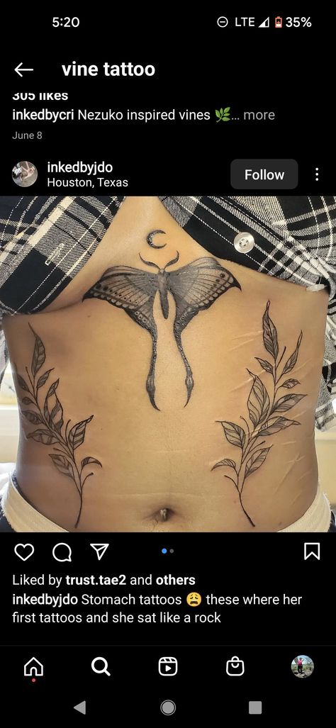 Vine Tattoos Stomach, Stomach Vine Tattoo, Symmetrical Stomach Tattoo, Tattoos Stomach, Stomach Tattoo, Vine Tattoo, Vine Tattoos, Stomach Tattoos, Like A Rock