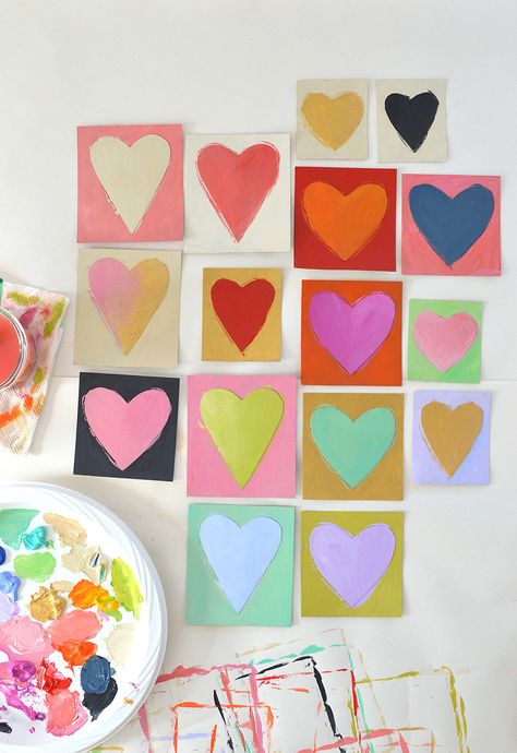 Cardboard Hearts, Valentine's Day Crafts For Kids, Cereal Boxes, Homemade Valentines, Valentines Art, My Funny Valentine, Heart Crafts, Handmade Valentine, Simple Valentine