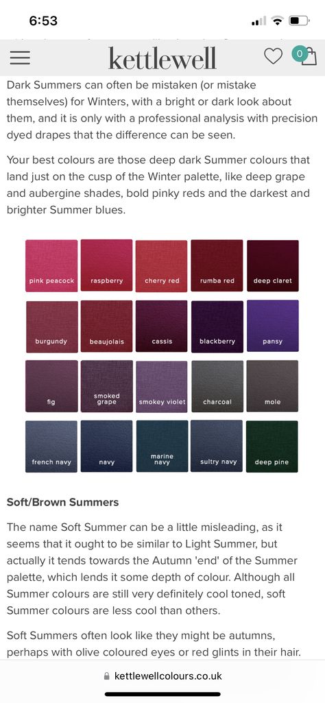 Soft Summer Color Palette, Deep Winter Colors, Darkest Black Color, Dark Summer, Soft Summer Colors, Soft Palette, Color Outfits, Summer Soft, Summer Color Palette