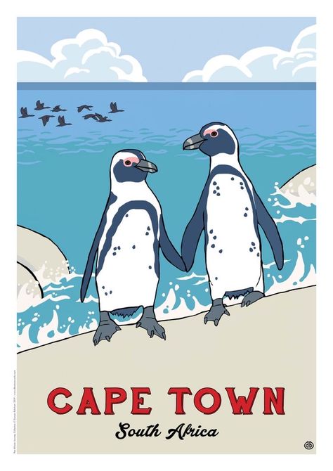 Southern Right Whale, Hermanus South Africa, Africa Drawing, Town Drawing, African Penguin, Nature Words, Travel Poster Design, Africa Do Sul, Rock Painting Patterns