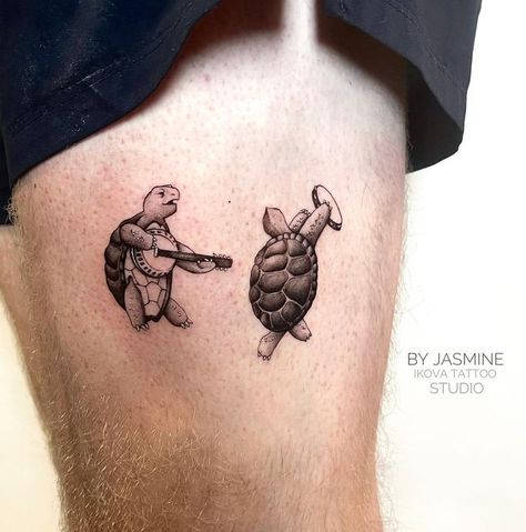 Turtle Patchwork Tattoo, Tattoo Ideas For Men Turtle, Masculine Turtle Tattoo, Matching Turtle Tattoos Best Friends, Sea Turtle Tattoo Men, Abstract Turtle Tattoo, Turtle Duck Tattoo, Turtle Tattoo Men, Traditional Turtle Tattoo