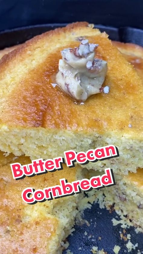 cookwithmetri_ on Instagram: Butter Pecan Cornbread Recipe . . . #Chef #InstaChef #Cook #Cooking #Baking #Recipe #ChefLife #ChefsOfInstagram #PerfectlyPlated… Butter Pecan Cornbread Recipe, Butter Pecan Cornbread, Collard Greens Recipe Soul Food, Pecan Cornbread, Greens Recipe Soul Food, Doughnut Recipes, Hush Puppies Recipe, Collard Greens Recipe, Main Food