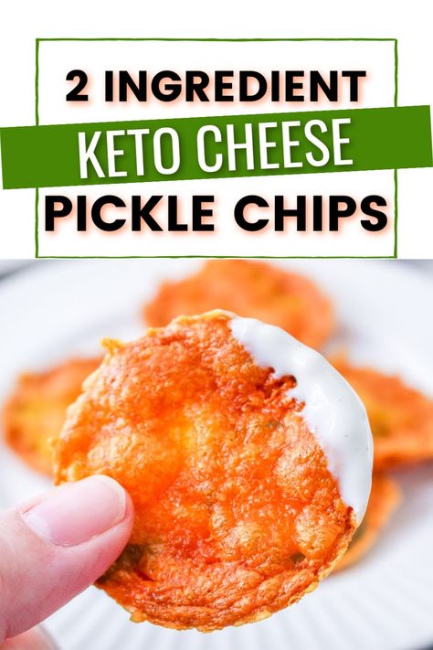 Keto Pickle Chips, Pickle Chips Recipe, Low Carb Ranch Dressing, Fried Pickles Recipe, Pickle Chips, Keto Cheese, Fried Pickles, From Tiktok, Chips Recipe