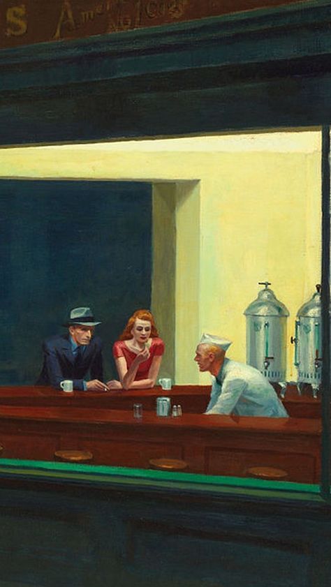 artsy lockscreens Edward Hopper Paintings, Hopper Art, Ios 7 Wallpaper, Iphone Art, Edward Hopper, Modern Art Paintings, Famous Art, Painting Wallpaper, Jolie Photo