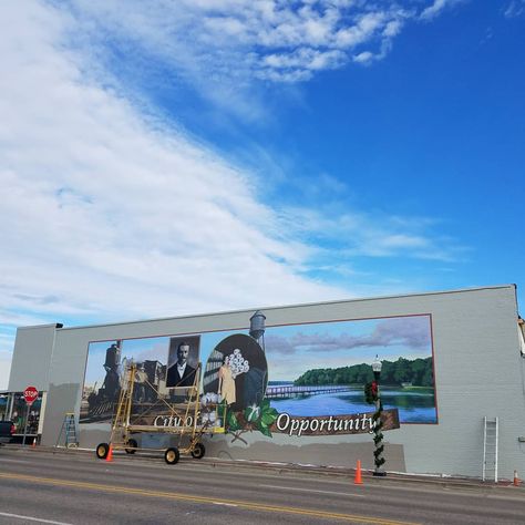 Opp, Alabama : Historical City Mural : Downtown Redevelopment Authority : Main Street Revitalization : Small Town America : Beautification City Mural, Small Town America, Main Street, Small Town, Small Towns, Alabama, Maine, Mural