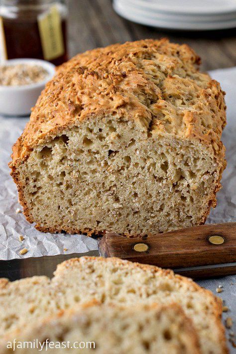 Honey Bread, Steel Cut Oatmeal, Oatmeal Bread, Butter Honey, Savory Bread, Steel Cut Oats, Healthy Bread, Loaf Of Bread, Cooking Spray