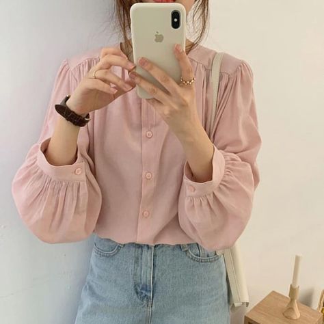 Peach Color, Uniqlo, Sleeve Blouse, Long Sleeve Blouse, Long Sleeve, Women's Top, Clothes, Color