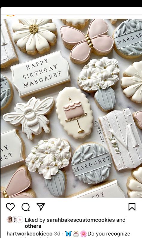 Vintage Sugar Cookies, Wildflower Birthday Cookies, Printed Sugar Cookies, Dog Sugar Cookies Decorated, Aesthetic Sugar Cookies, Fondant Biscuits, Daisy Cookies, Knot Cookies, Flower Sugar Cookies