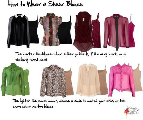 How to Wear a Sheer Blouse How To Have Style, Inside Out Style, Fantasy Wardrobe, Color Season, Image Consultant, Fashion Capsule, Wardrobe Ideas, Wardrobe Basics, Wardrobe Style