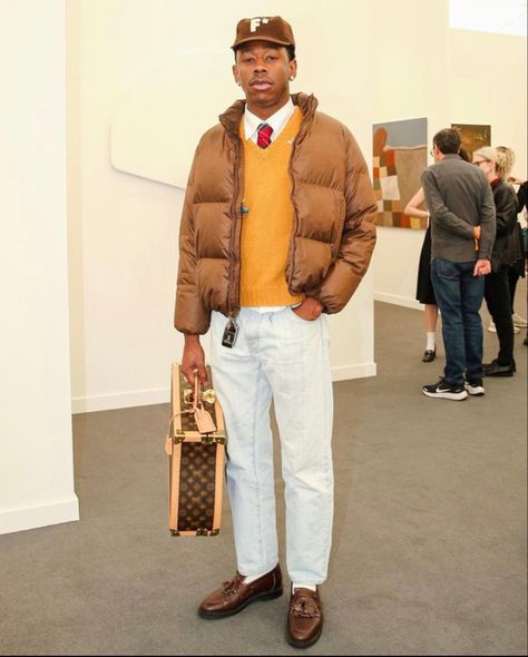 Formal Casual Outfits Mens, Tyler Fits, Goal 2024, Sir Baudelaire, Tyler Fashion, Brown Loafers Men, Le Fluer, Tyler The Creator Outfits, Loafers Men Outfit