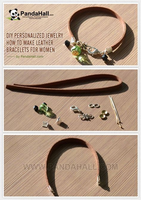 Make Leather Bracelets, How To Make Leather, Trendy Jewerly, Jewerly Making, Pulseras Diy, Jewelry Techniques, Leather Bracelets, Jewelry Making Tutorials, Bracelets For Women