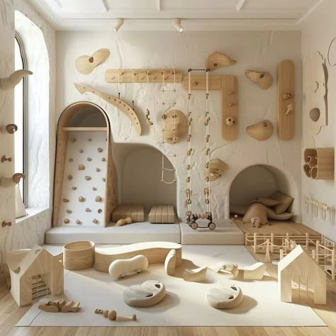 Diy Home Playground, Ninja Playground, Active Kids Room, Fun Playroom Ideas, Indoor Obstacle Course, Indoor Play Gym, Sensory Playroom, Indoor Playroom, Kids Indoor Playground