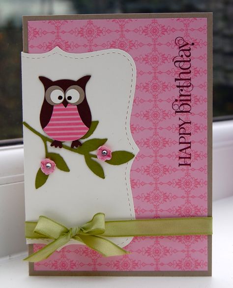 Julie Kettlewell - Stampin Up UK Independent Demonstrator - Order products 24/7: Loving the Owl Punch Owl Punch Cards, Owl Cards, Punch Art Cards, Punch Ideas, Owl Punch, Owl Birthday, Owl Card, Punch Art, Punch Cards